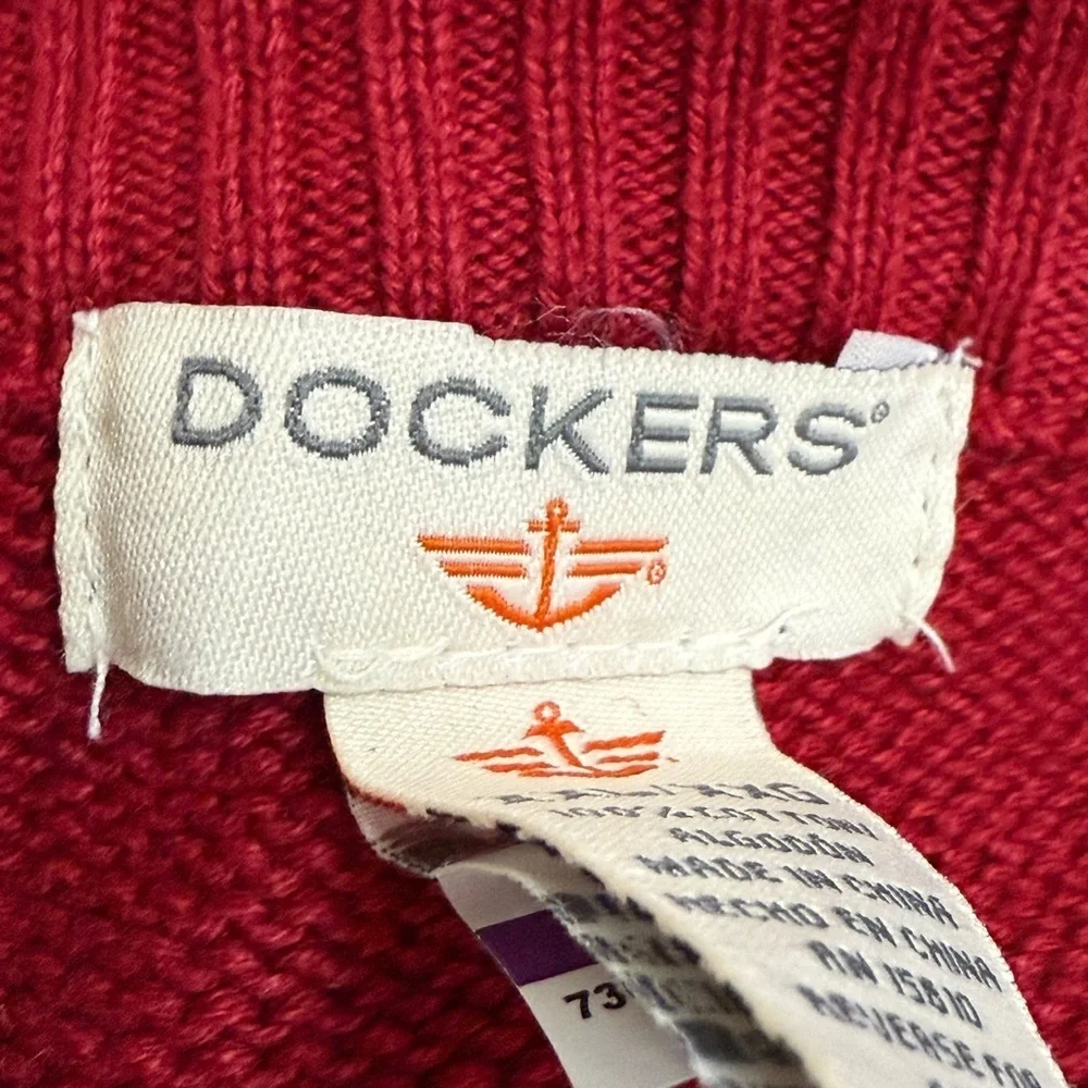 Dockers Festive Red Crewneck Sweater